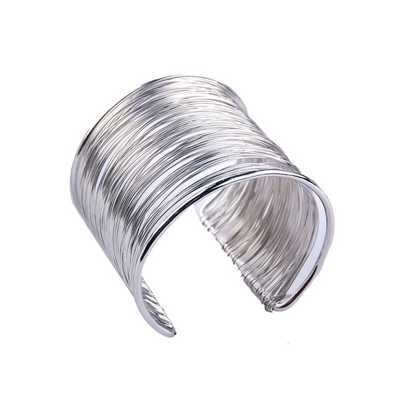 Any 2/$20! Silver Wire Adjustable Cuff Bracelet - Picture 5 of 11